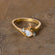Vintage Ring 18k Gold Gemstone Birthstone Antique Jewelry Womans Handmade #R1036