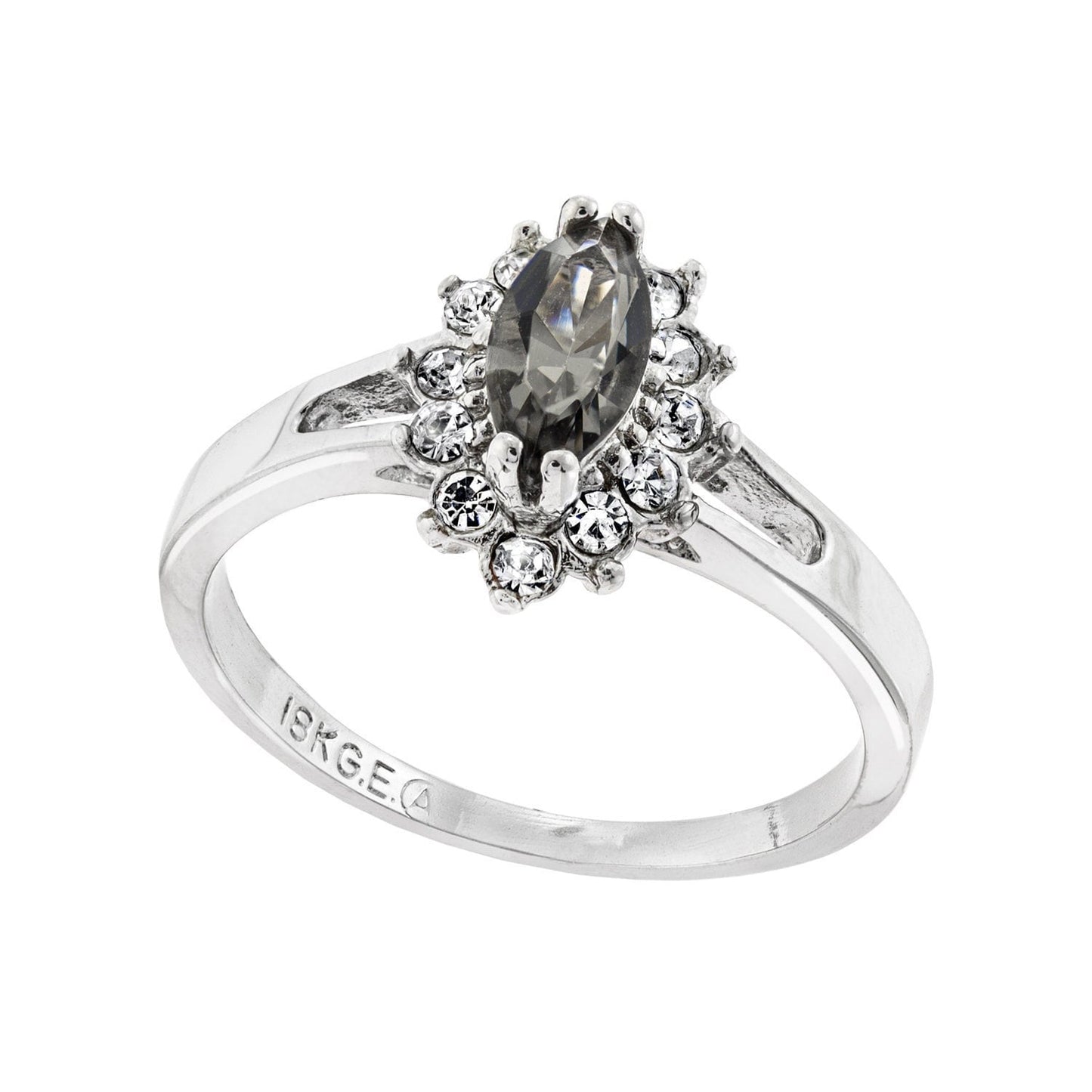 Vintage Ring Austrian Crystal Engagement Antique 18kt White or Yellow Gold Jewelry for Women #R1314