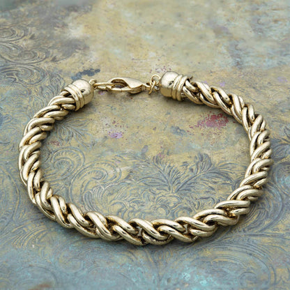 Antique Vintage Oscar de la Renta Gold Bracelet Twisted Rope Bracelets For Women
