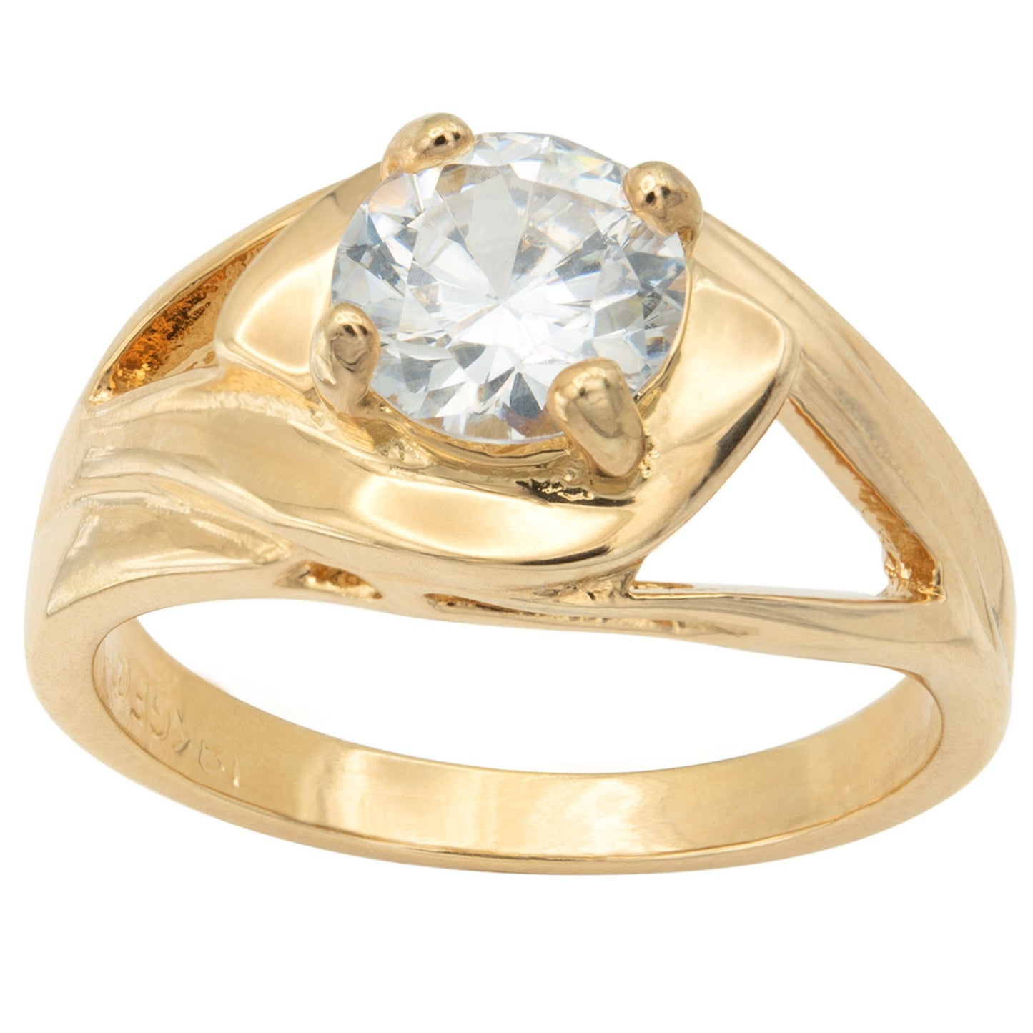 Vintage Ring 1.50 ct. Cubic Zirconia Solitaire Engagement Style Ring 18KT Gold Antique Womans Jewelry #R3428 - Limited Stock - Never Worn