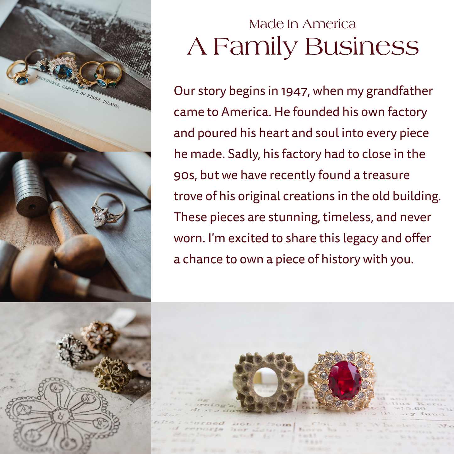 FIVE FOR ONE -Mix of 5 Vintage/Antique Rings for Women We Select Per Your Specifications Made in America - Bulk Pack