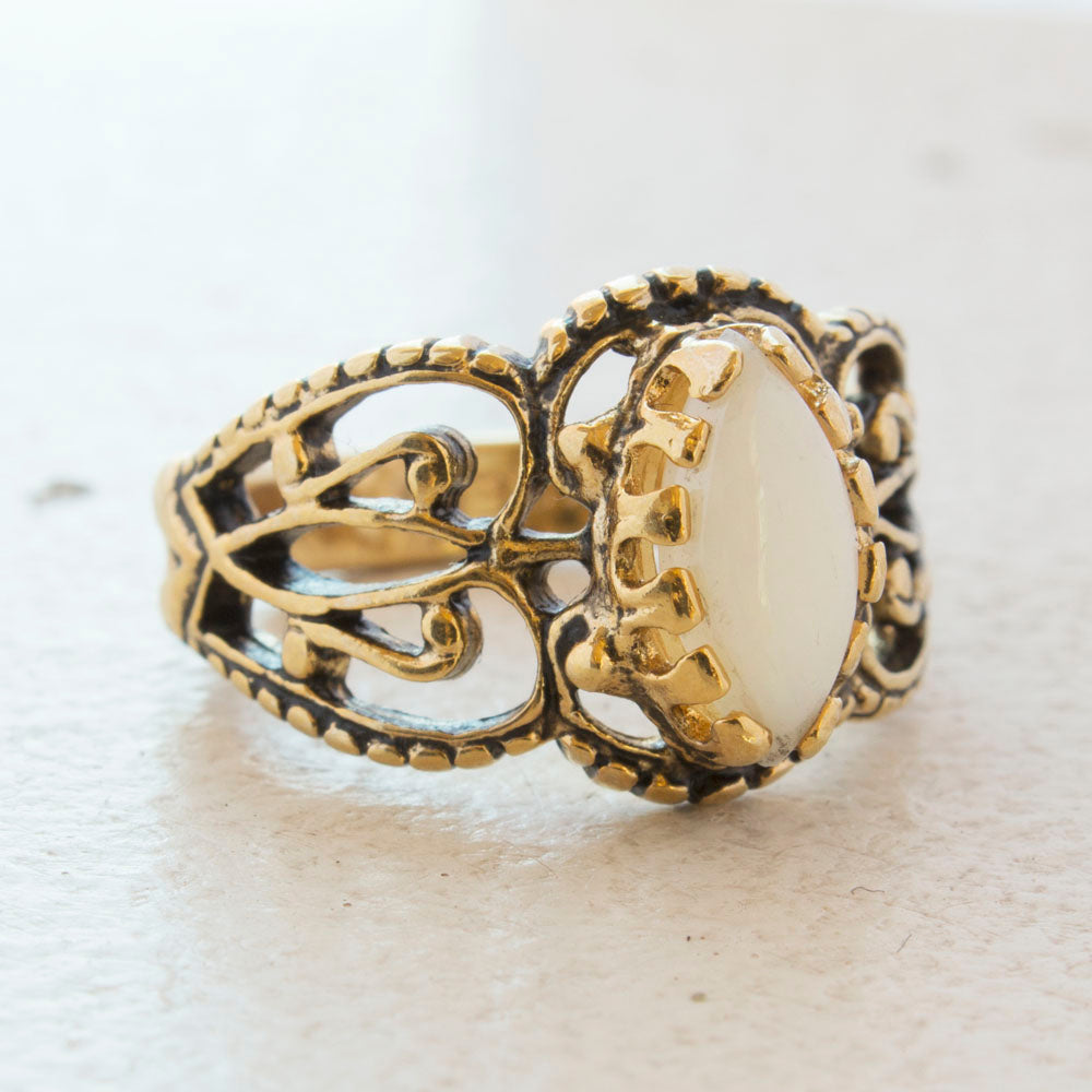 Vintage Genuine Opal Cocktail Ring