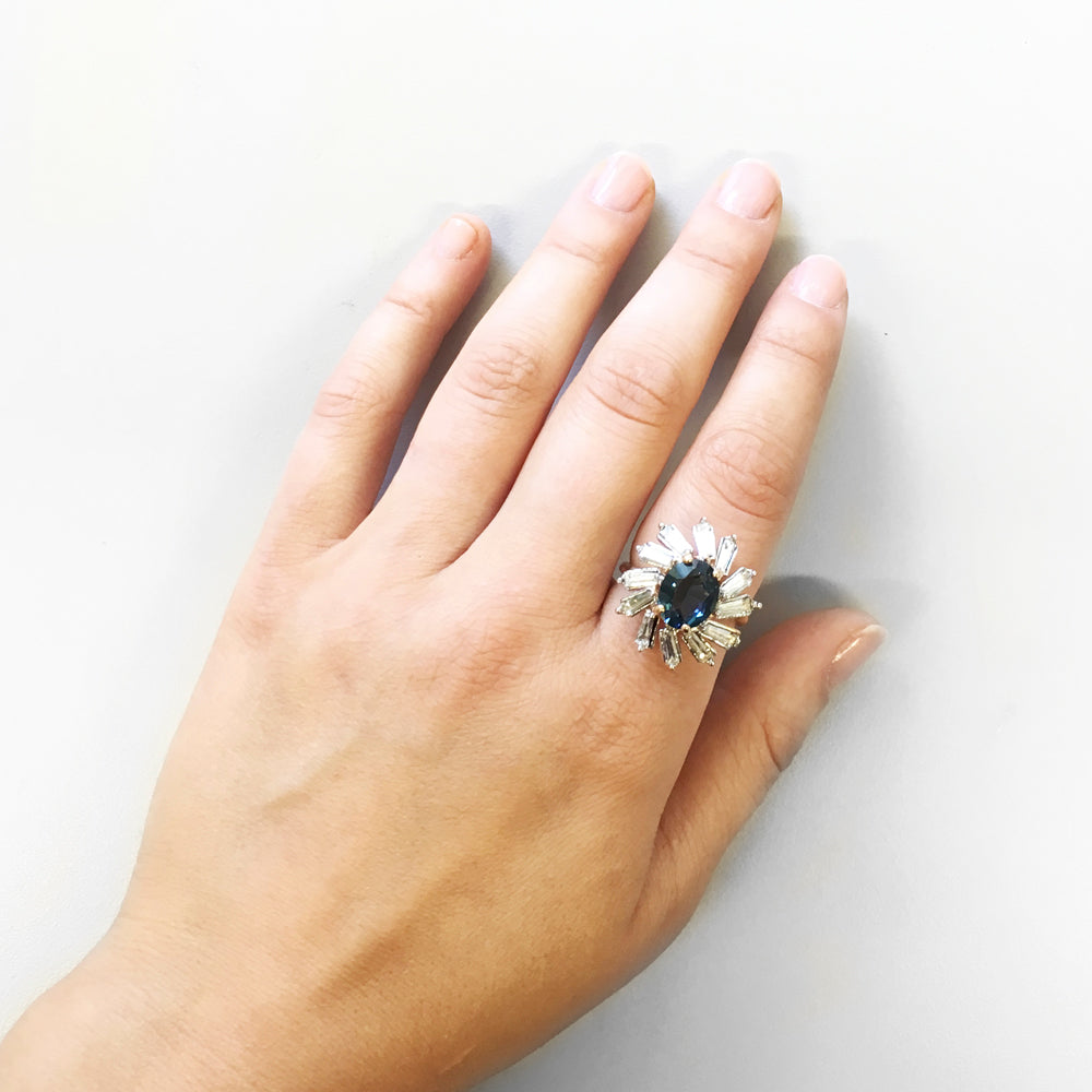 Crystal on sale cocktail ring