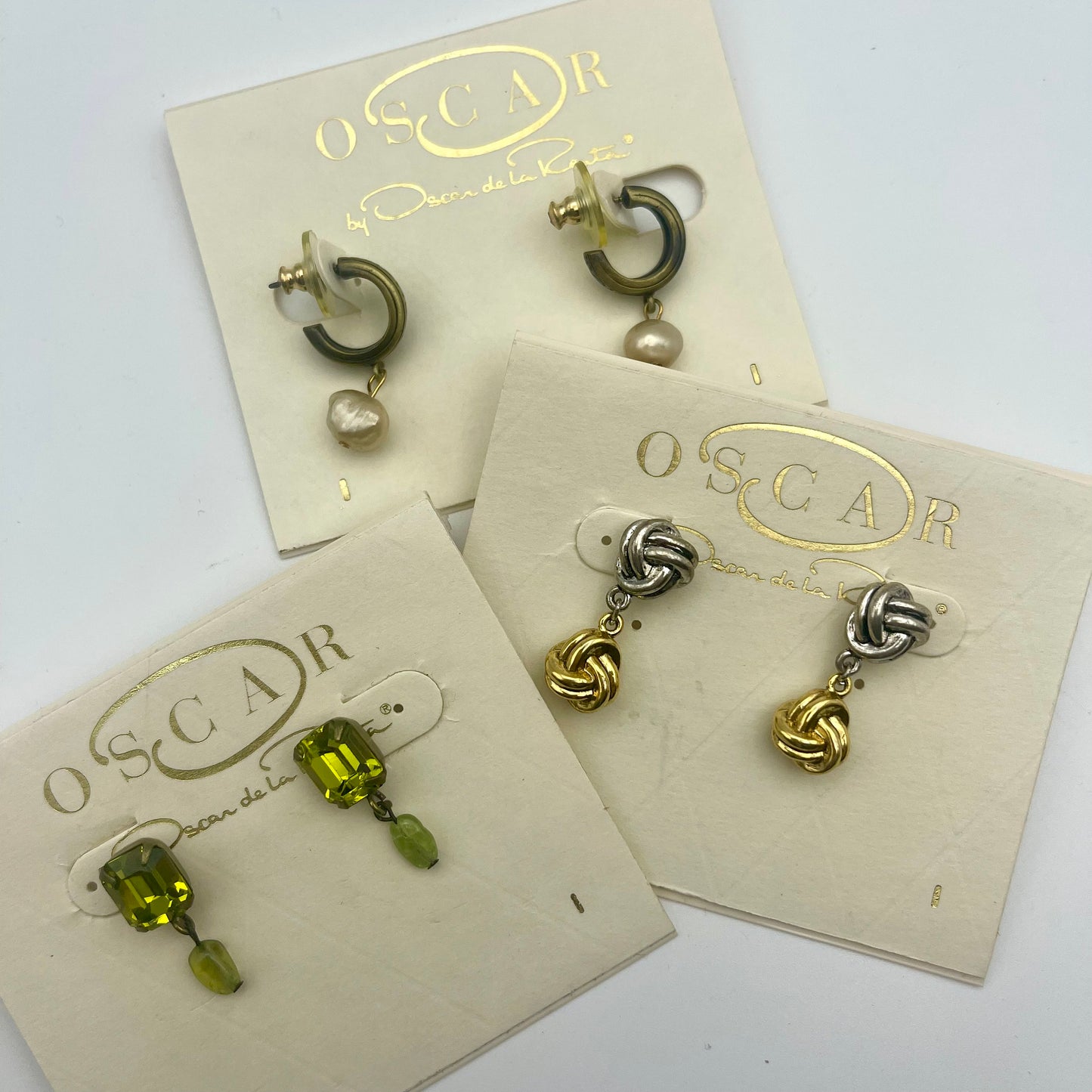 Vintage Oscar de la Renta Earring Set! Three pairs of designer earrings for the price of one. Handpicked from our curated collection Just for YOU!.  $200+ Value