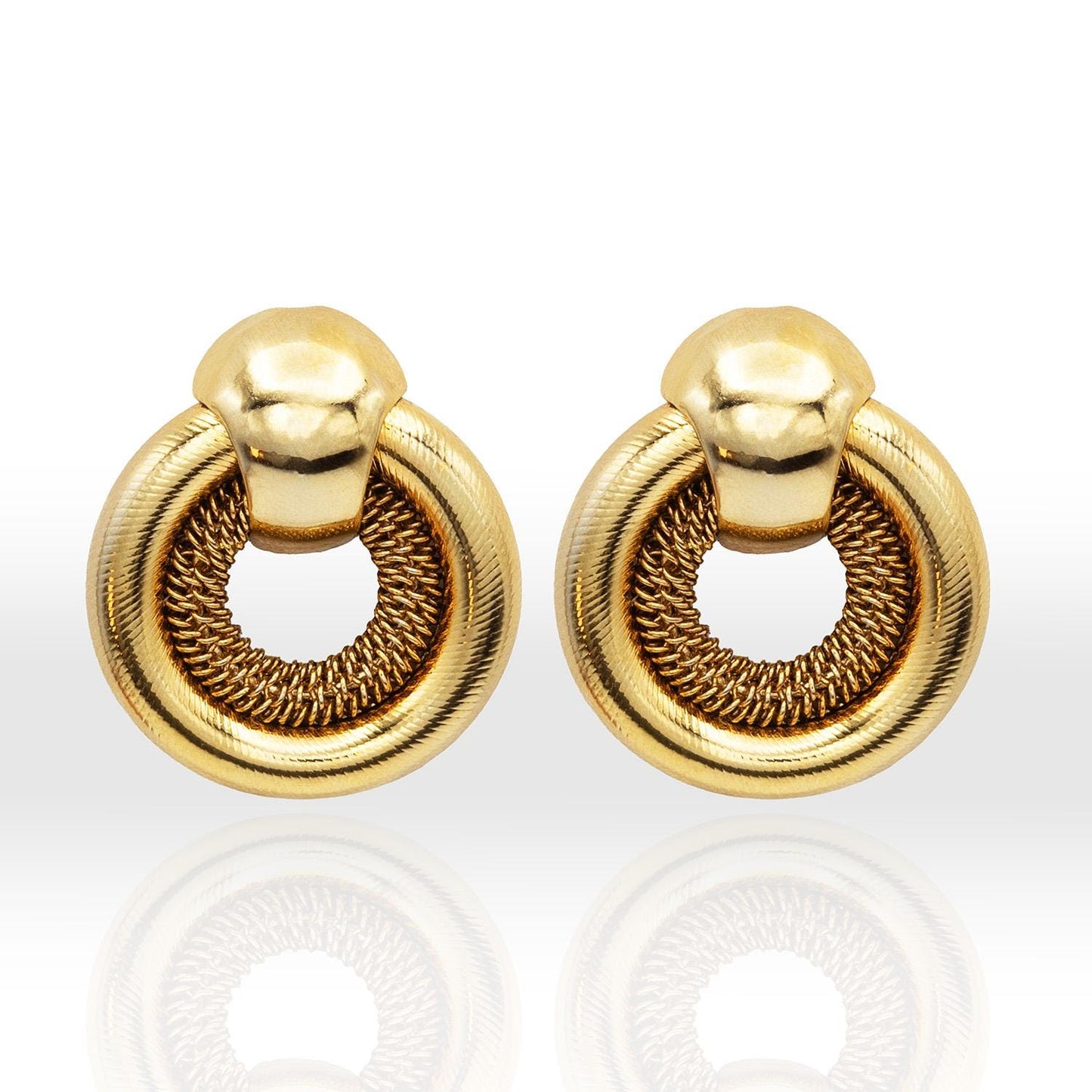 Vintage Women's Earrings Antique Gold Pierced Earrings for Women Statement Lightweight Classic Design Earrings