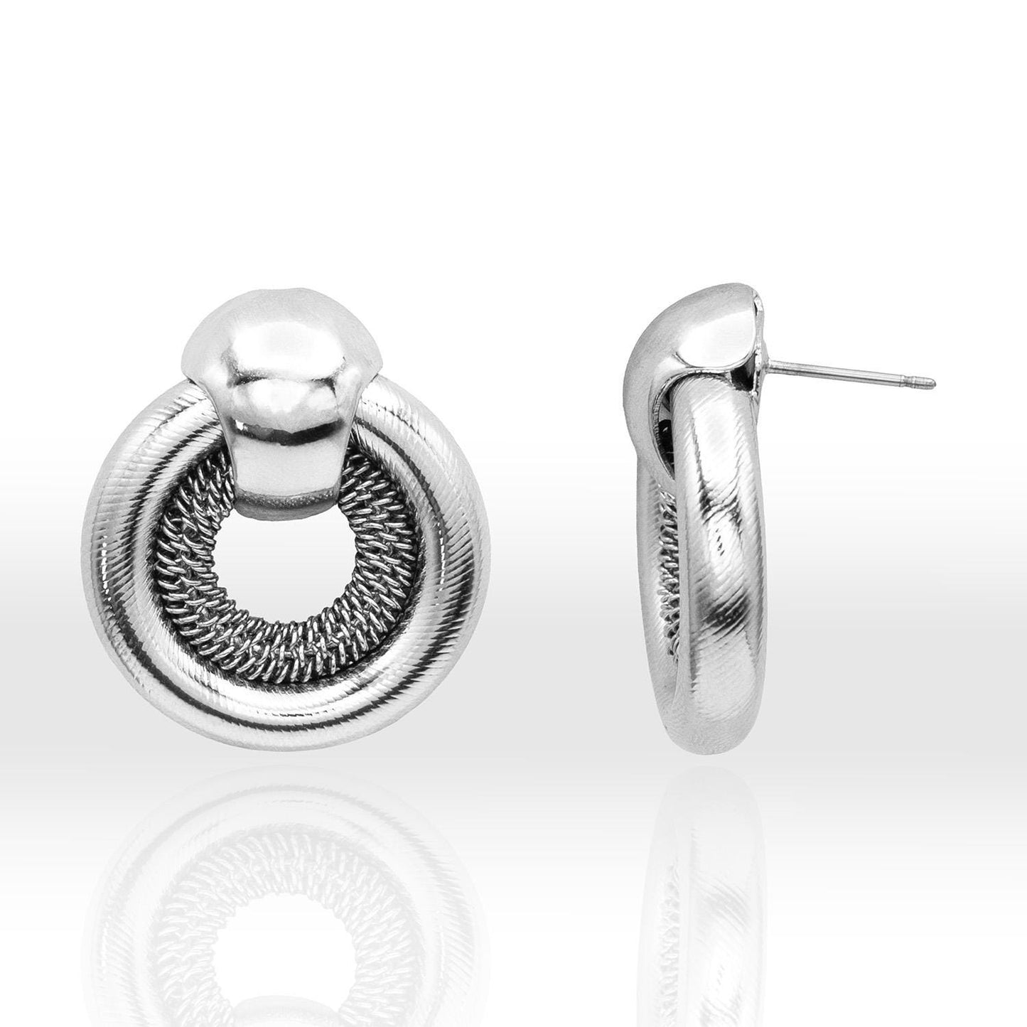 Vintage Women's Earrings Antique White Gold Pierced Earrings for Women Statement Lightweight Classic Design Earrings