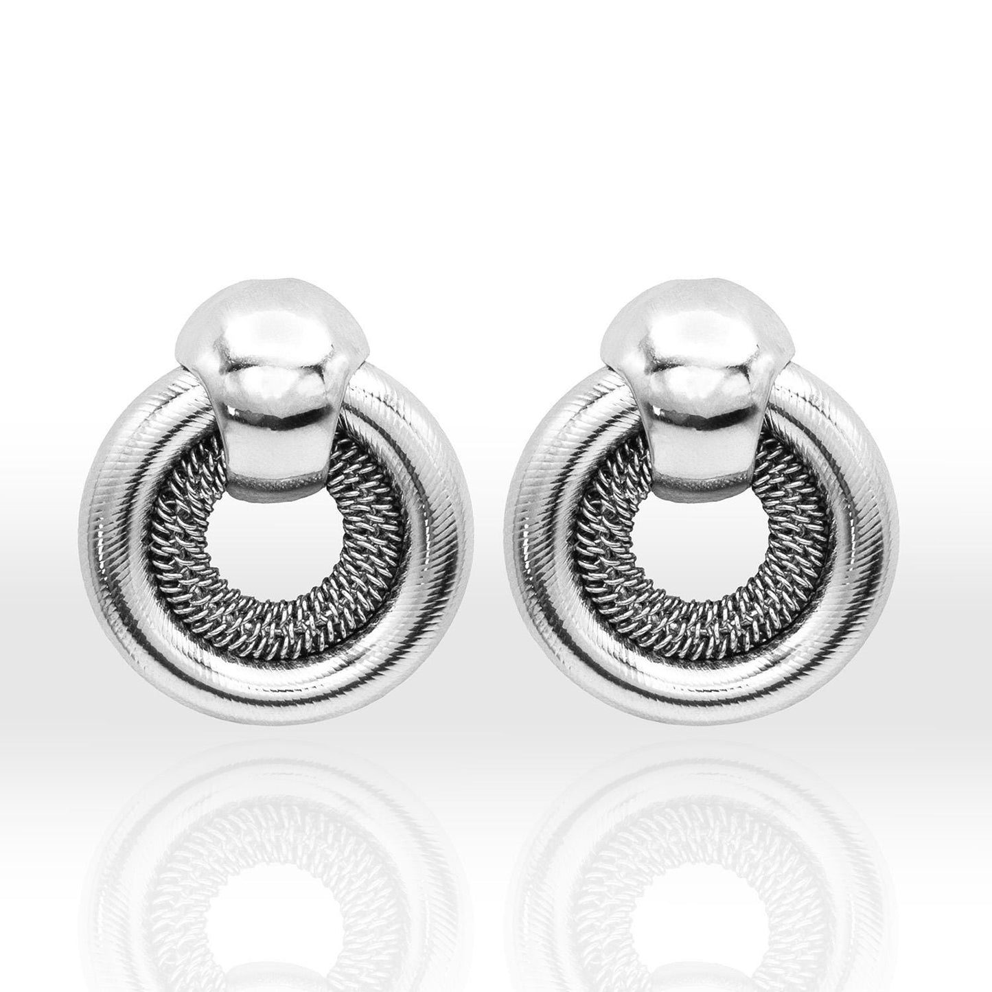 Vintage Women's Earrings Antique White Gold Pierced Earrings for Women Statement Lightweight Classic Design Earrings