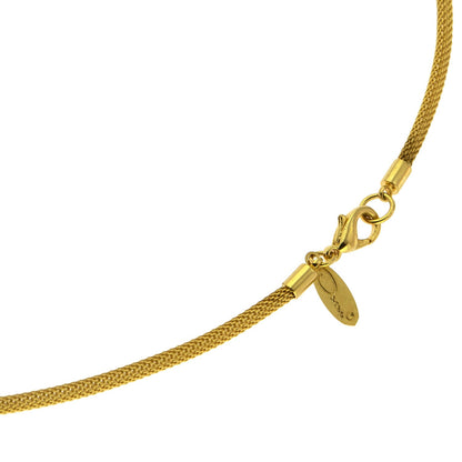 Vintage Oscar De La Renta Two Tone 1" Inch "O" Pendant Necklace and Earrings Set #OSNE-110