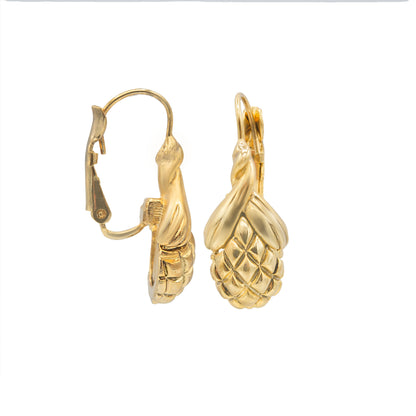 Oscar de la Renta Vintage Drop Earrings Gold Plated Women's Vintage Designer Earrings