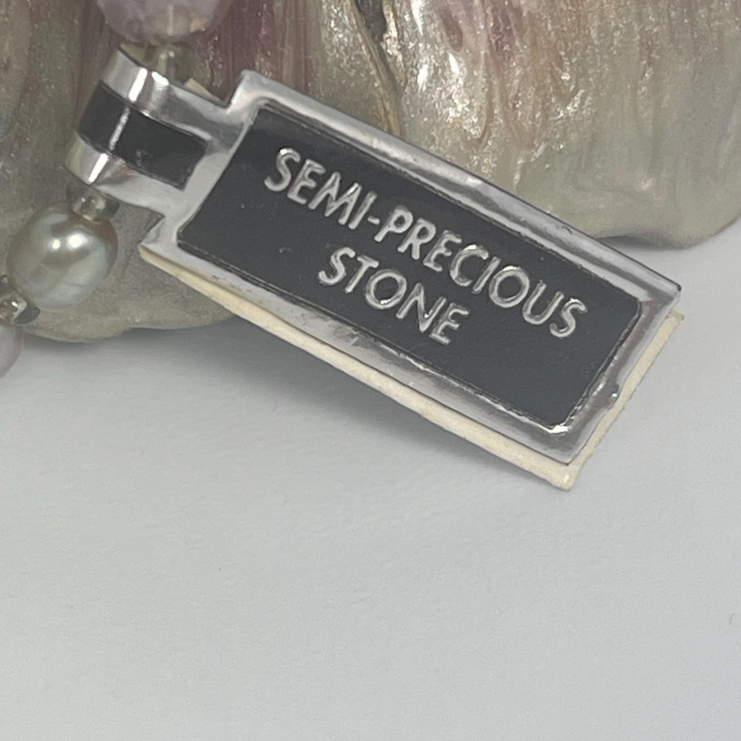 Vintage Oscar De La Renta Genuine Amethyst Cross Pendant 32" Genuine Freshwater Pearl Necklace