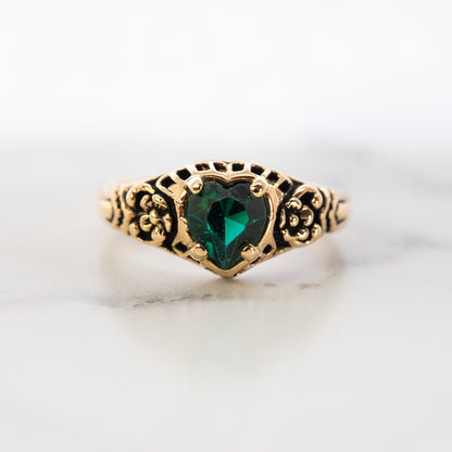 Women's Vintage Ring Austrian Crystal Antique 18k Gold Electroplated Filigree Ring R1375 Vintage Womans Ornate Antique Jewelry