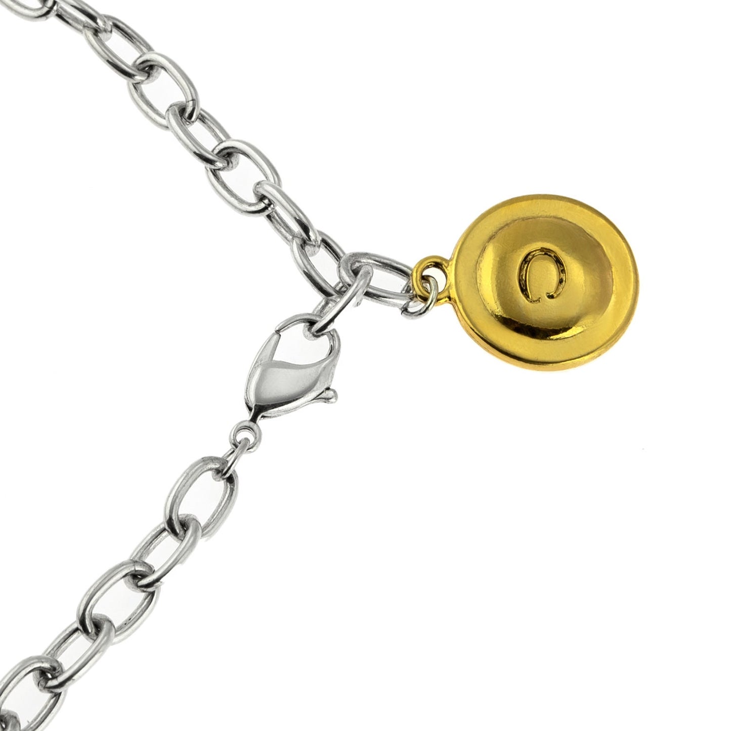 Vintage Oscar De La Renta Gold and Silver 16" Inch Pendant Reversable Necklace Basket Weave Designer Oscar Logo for Women Girls Necklaces