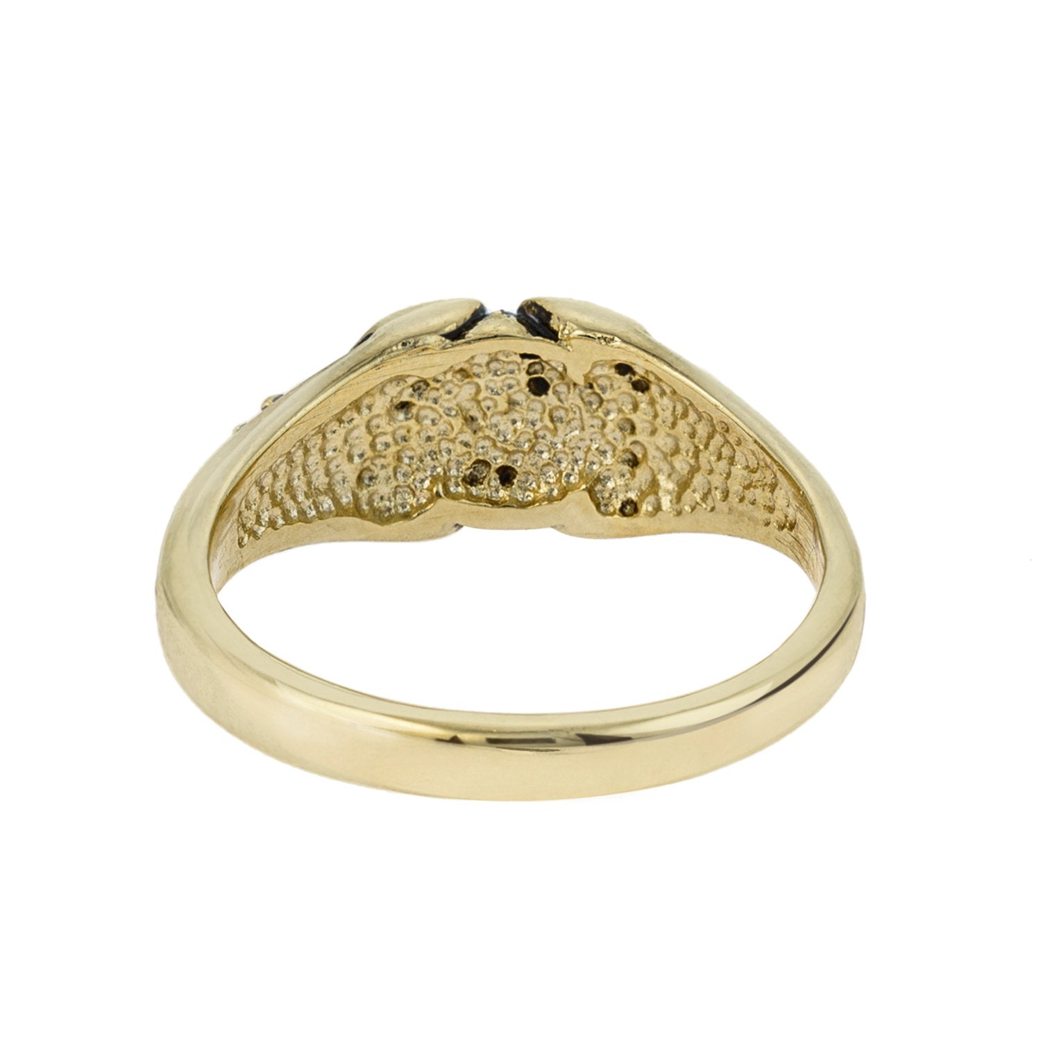 Vintage Ring set with Clear Austrian Crystals Antiqued 18k Yellow Gold Electroplated