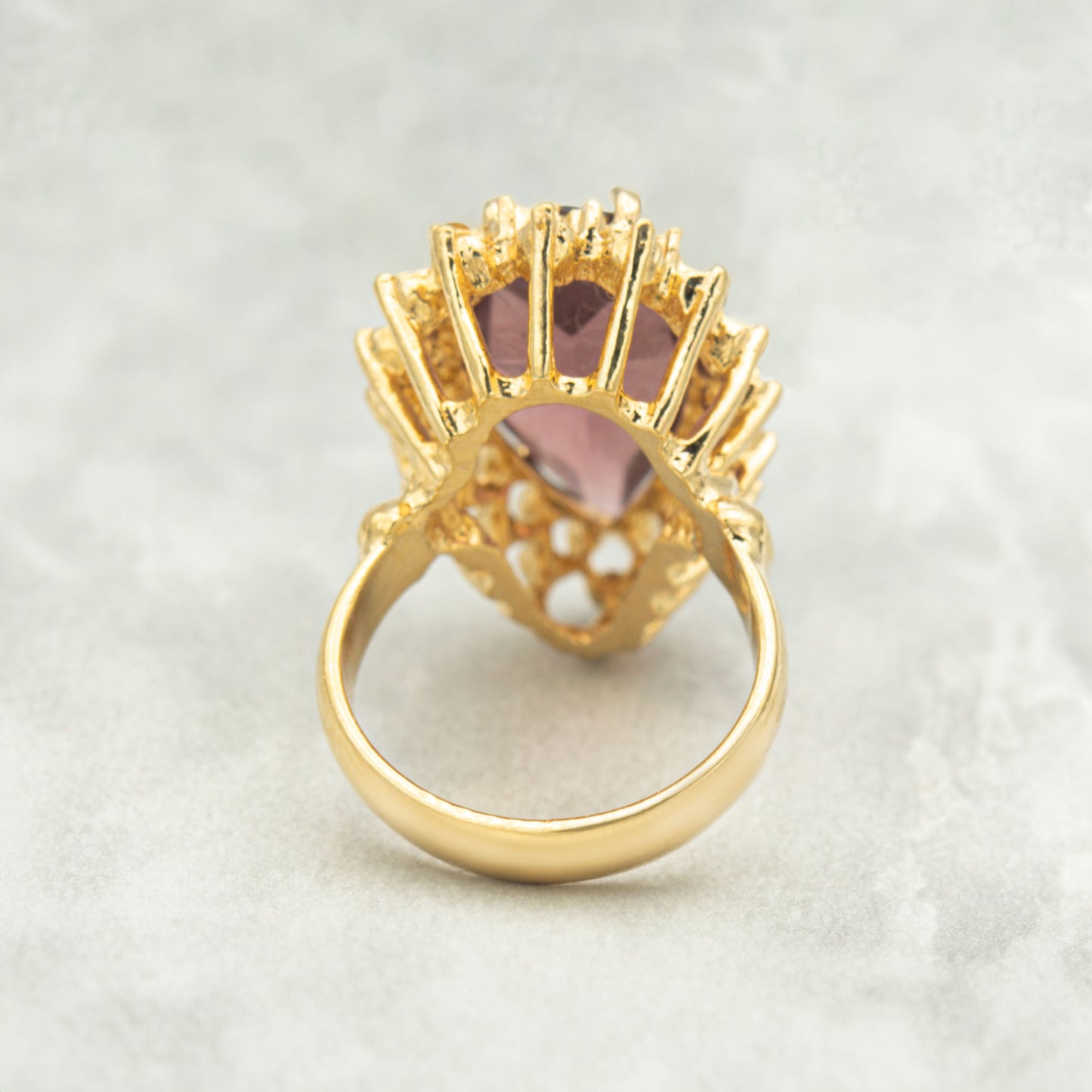 Victorian Style Ring Austrian Crystals 18k White or Yellow Gold Cocktail Ring Antique Womans #R212