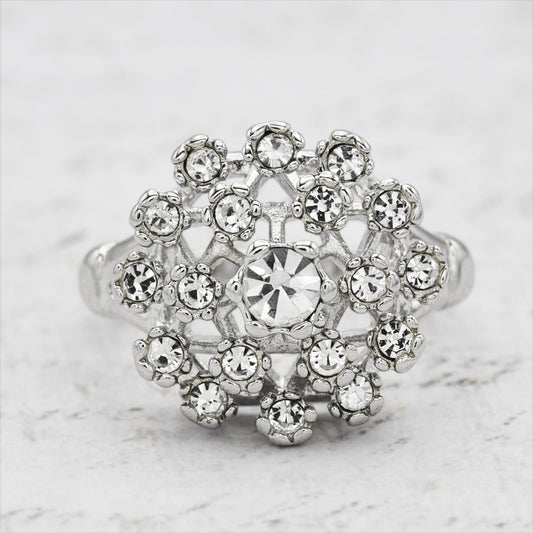 Vintage Ring Pinfire Opal Cluster Antique 18k Gold Cocktail Ring Womans Jewlery Opal Handmade Rings R108