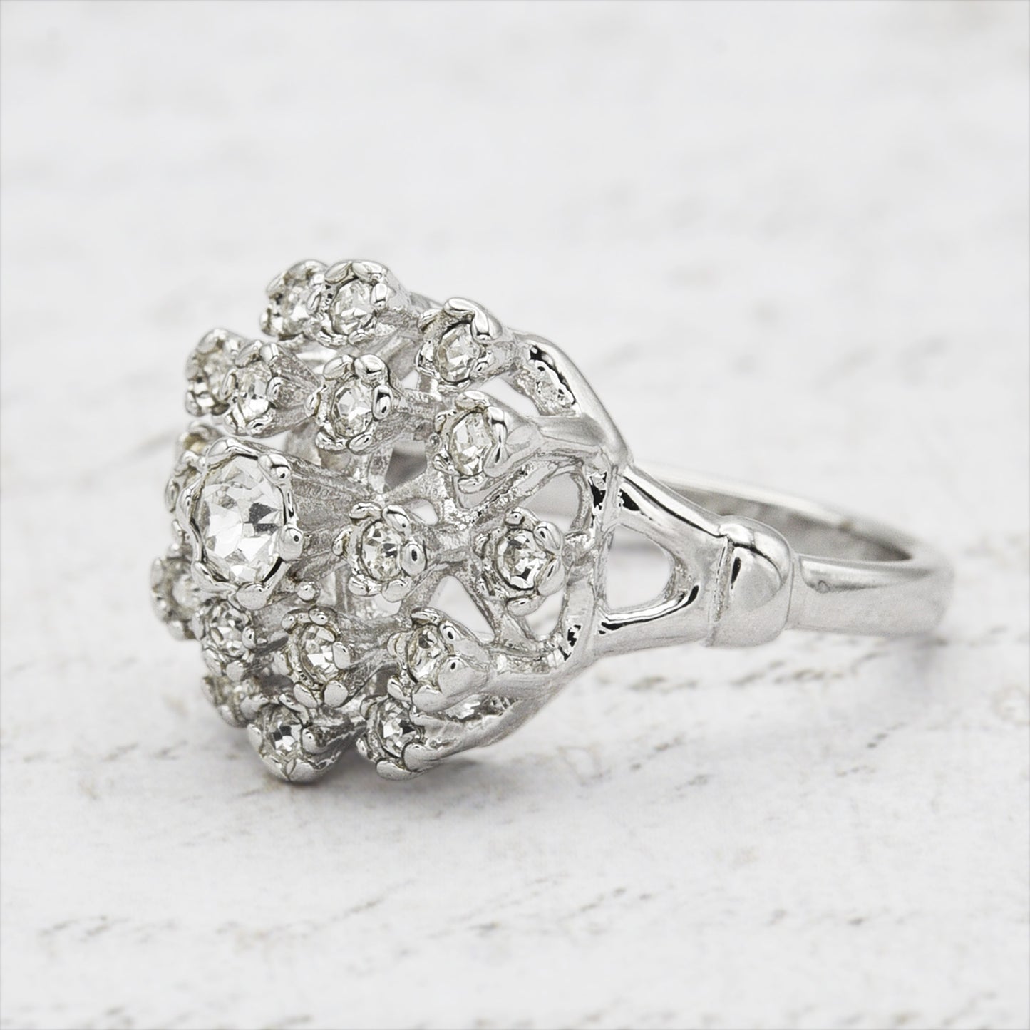 Vintage Ring Pinfire Opal Cluster Antique 18k Gold Cocktail Ring Womans Jewlery Opal Handmade Rings R108