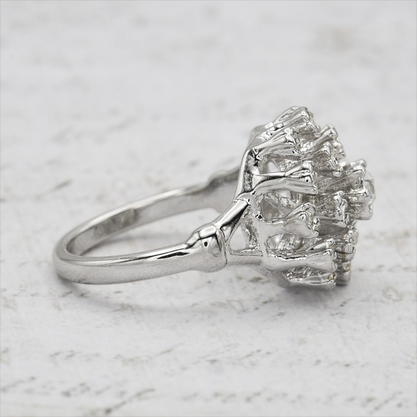 Vintage Ring Pinfire Opal Cluster Antique 18k Gold Cocktail Ring Womans Jewlery Opal Handmade Rings R108