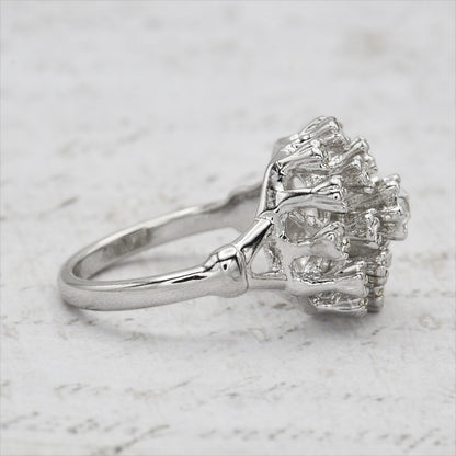 Vintage Ring Pinfire Opal Cluster Antique 18k Gold Cocktail Ring Womans Jewlery Opal Handmade Rings R108