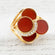 A Vintage Ring Genuine Stone Cocktail Ring 18k Gold Antique Womans Handmade Jewelry