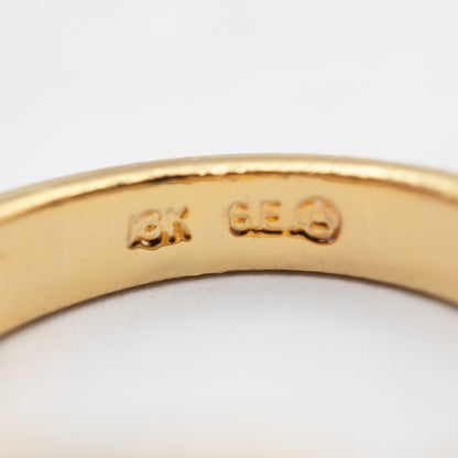 Vintage Ring Pave Trillion Cut Womens Ring Austrian Crystals Birthstone Antique 18k Gold  Electroplated Band R2932