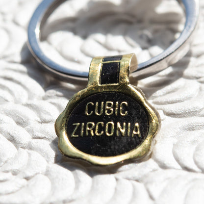 Vintage 1980's 18k Yellow Gold Plated Ruby Austrian Crystal Ring Made in USA