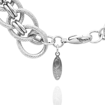 Vintage Oscar De La Renta 17 Inch Yellow or White Gold Plated Link Chain Necklace Women's Vintage Designer