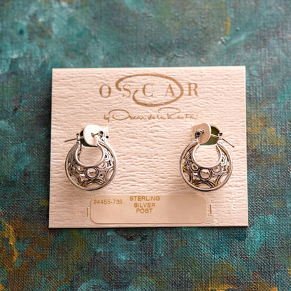 Vintage Oscar de la Renta Hoop Earrings OSE-244-S