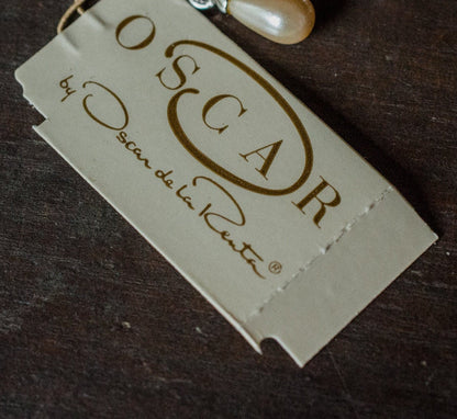 Vintage Oscar De La Renta Beautiful Freshwater Pearls and Crystal Pendant Necklace Jewelry for Women Bridal Necklace Designer Gray Pearls