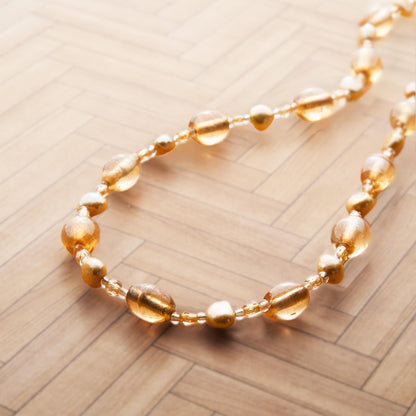 Vintage Oscar De La Renta 16 Inch Genuine Fresh Water Pearl and Glass Necklace