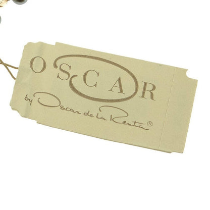 Vintage Oscar de la Renta Amber Bead Cross and Freshwater Pearl Cross Necklace