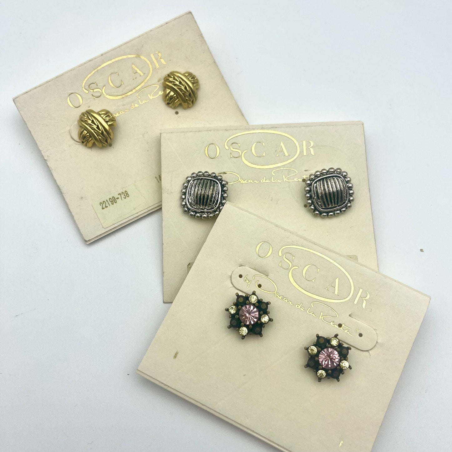 Vintage Oscar de la Renta Earring Set! Three pairs of designer earrings for the price of one. Handpicked from our curated collection Just for YOU!.  $200+ Value