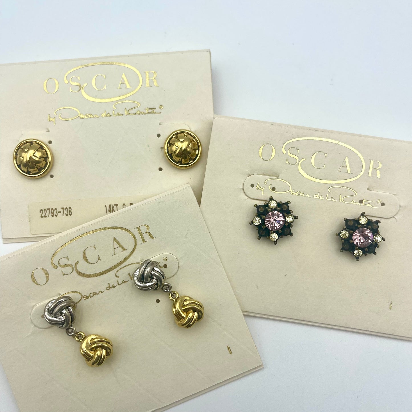 Vintage Oscar de la Renta Earring Set! Three pairs of designer earrings for the price of one. Handpicked from our curated collection Just for YOU!.  $200+ Value