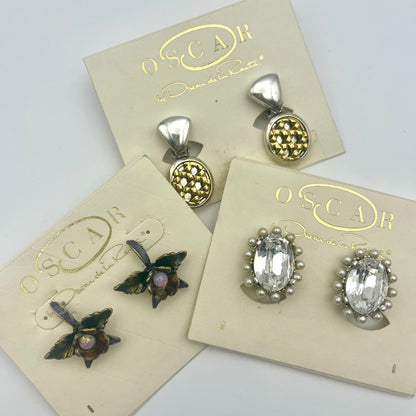 Vintage Oscar de la Renta Earring Set! Three pairs of designer earrings for the price of one. Handpicked from our curated collection Just for YOU!.  $200+ Value