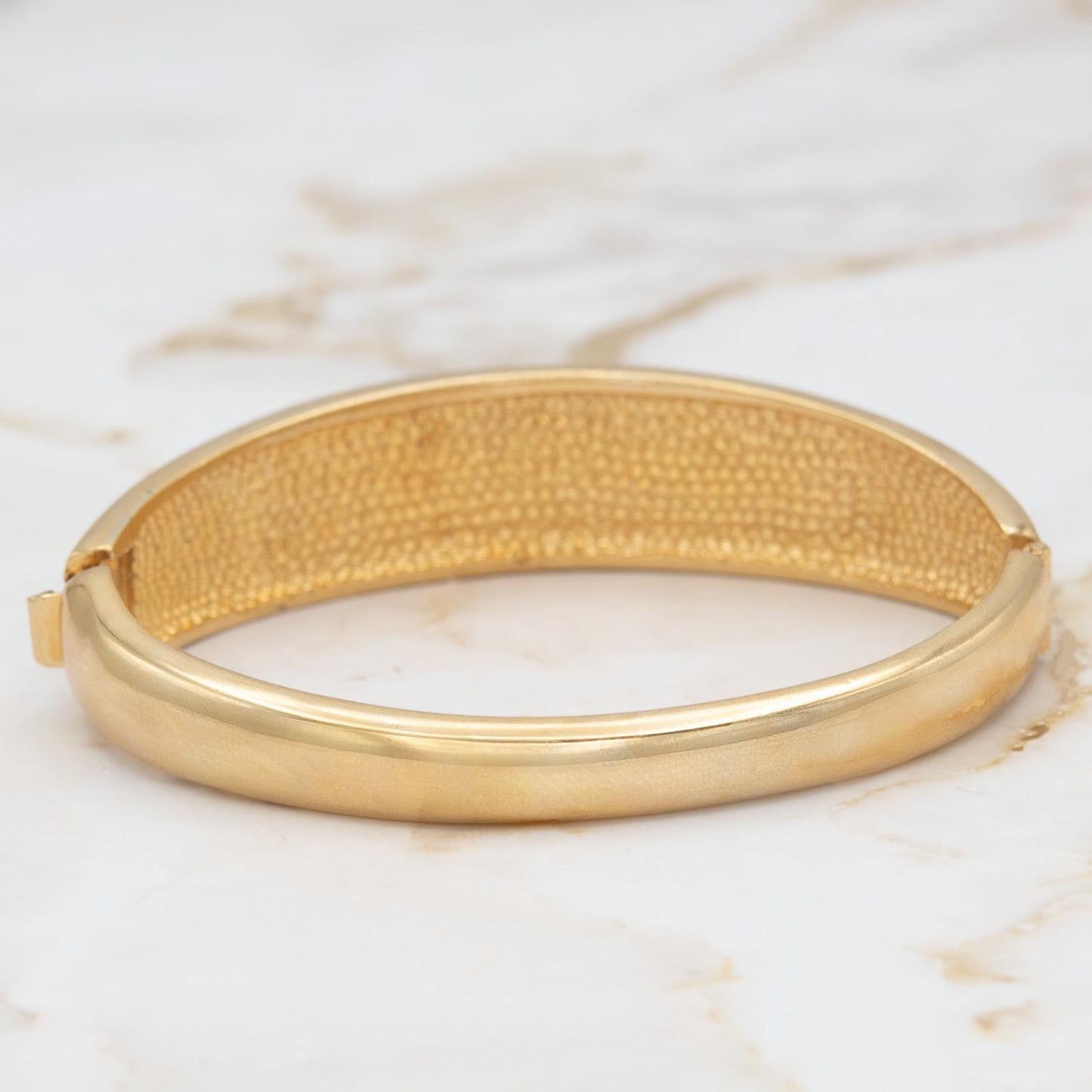 Vintage Womens Gold Plated Crystal Flower Design Bangle Bracelet Antique Estate Handmade Jewelry for Girls Layering Bracelets