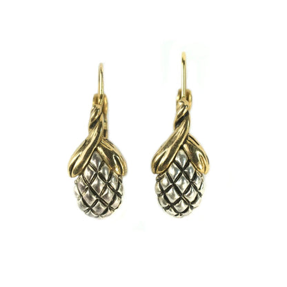 Oscar de la Renta Vintage Drop Earrings Gold Plated Women's Vintage Designer Earrings