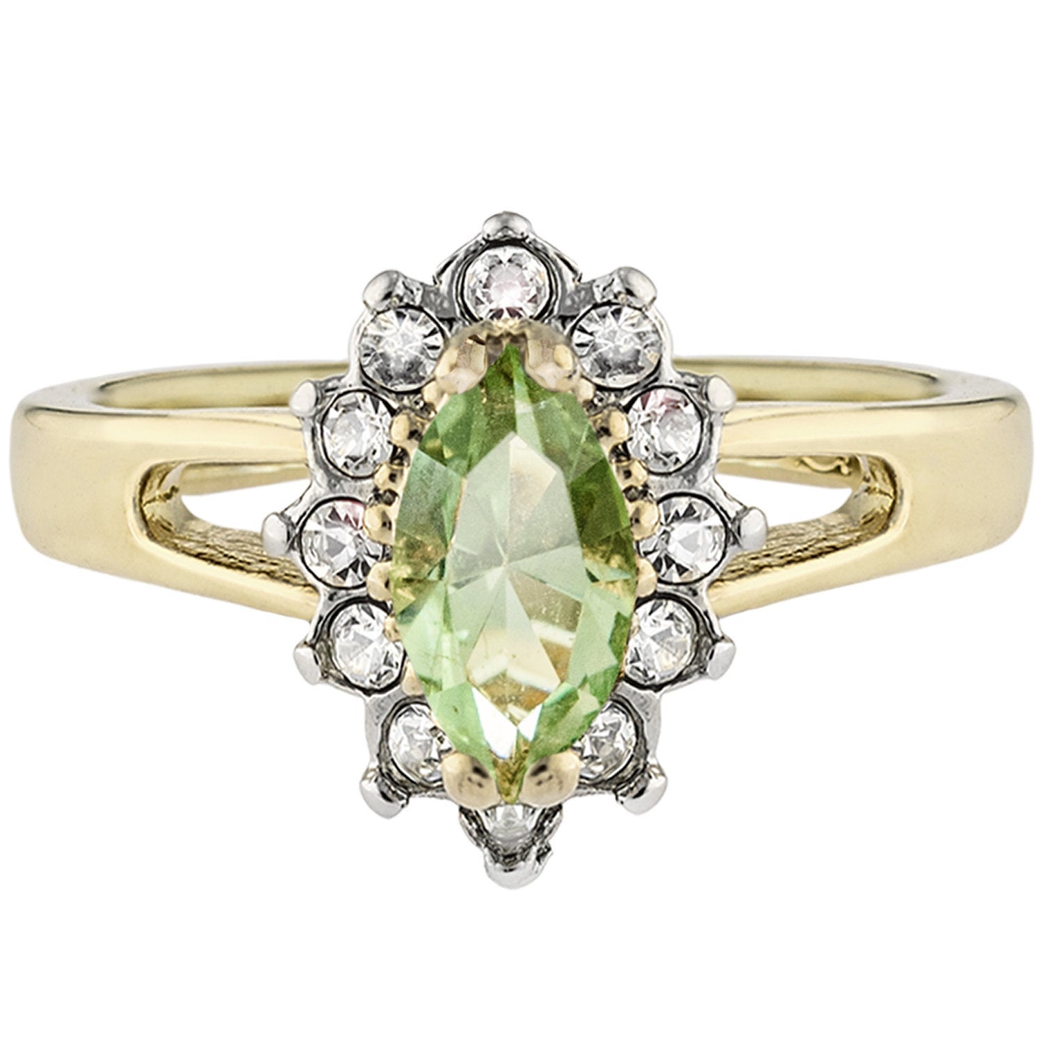 vintage-peridot-clear-Austrian-crystals-two-tone-gold-plated-ring