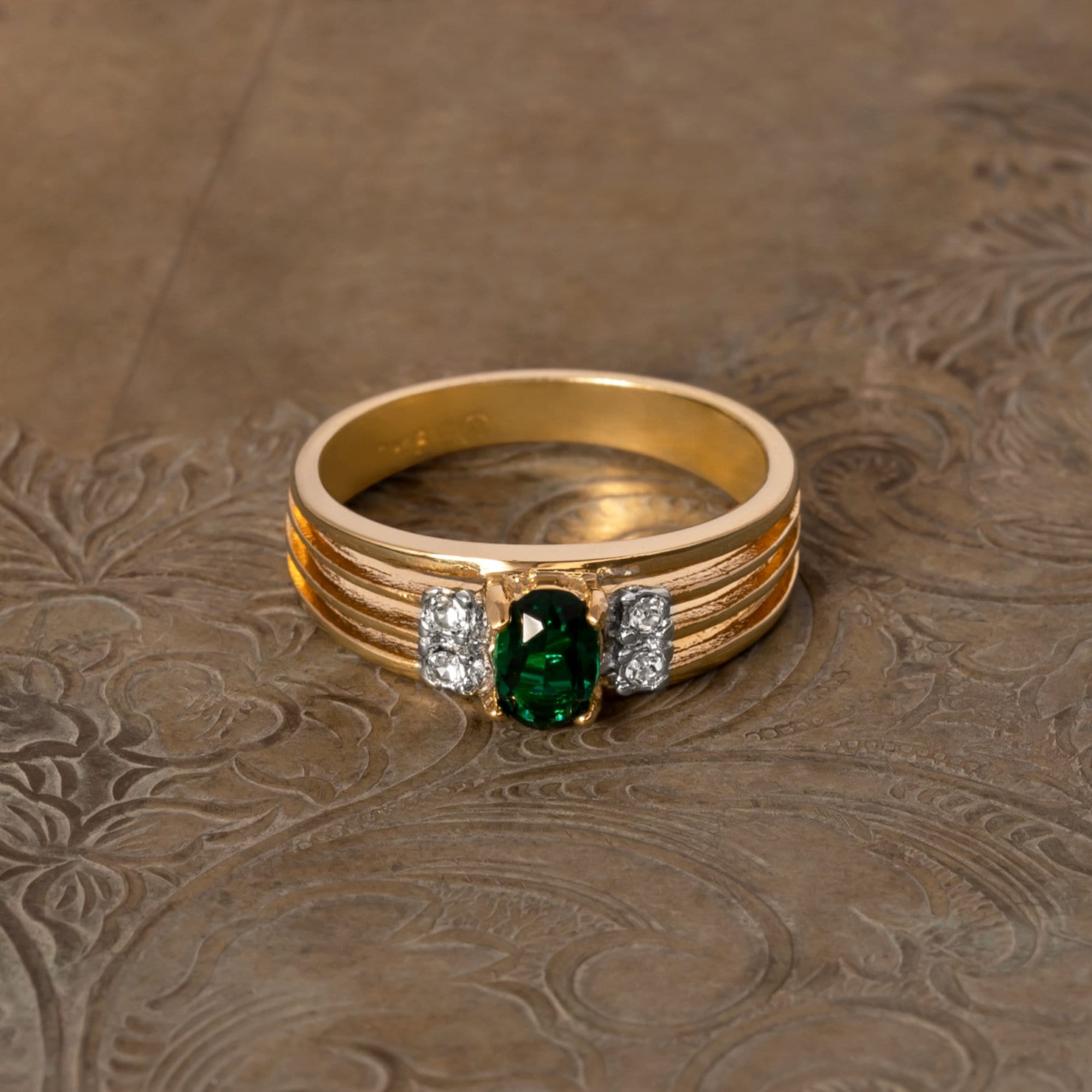emerald stone jewelry-unique engagement rings-gold band ring-womens rings-may birthstone