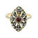 Vintage Jewelry Women's Austrian Crystal Cocktail Ring in 18k White or Yellow Gold Electroplate