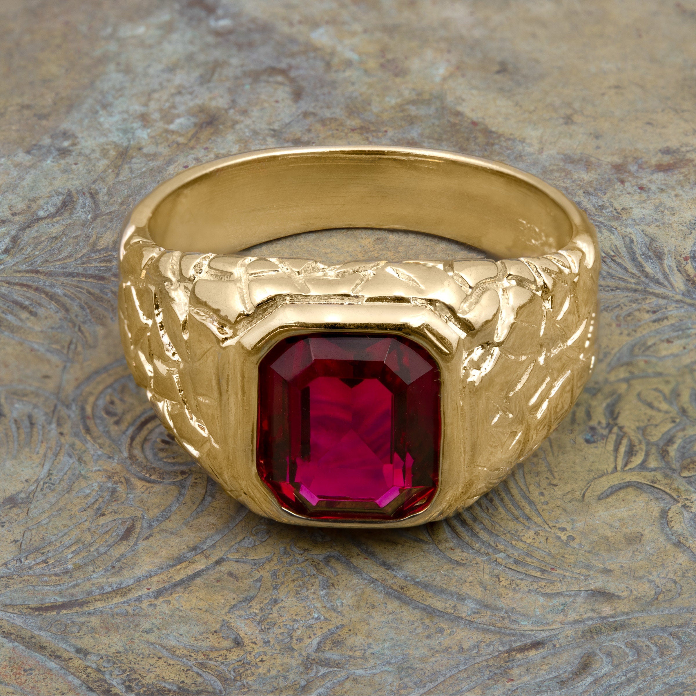 Natural Ruby 4.50 Carat Ring, Gold Plated , Handmade Ring for Men and  Woman, Anniversary Gift. - Etsy | Stone ring design, Gold bangles design,  Gold ring designs