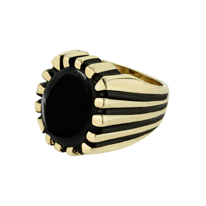 vintage-mens-ring-genuine-onyx-antiqued-yellow-gold-plated