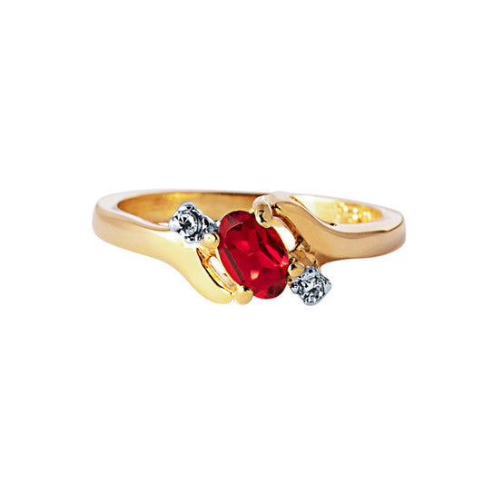 Gold Ruby Clear Crystal / 3