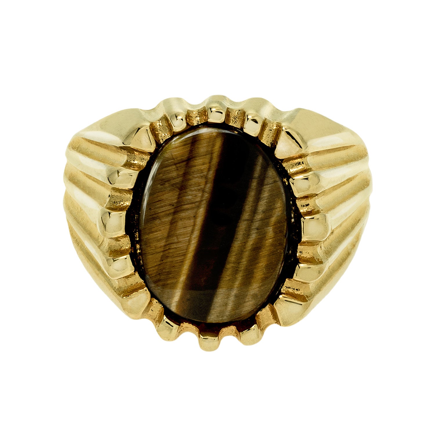 vintage-men's-ring-genuine-tiger-eye-gold-plated