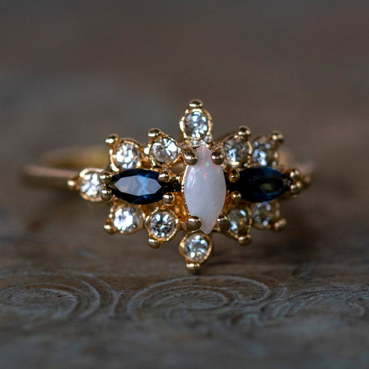 vintage-genuine-opal-sapphire-clear-Austrian-crystals-gold-plated-ring