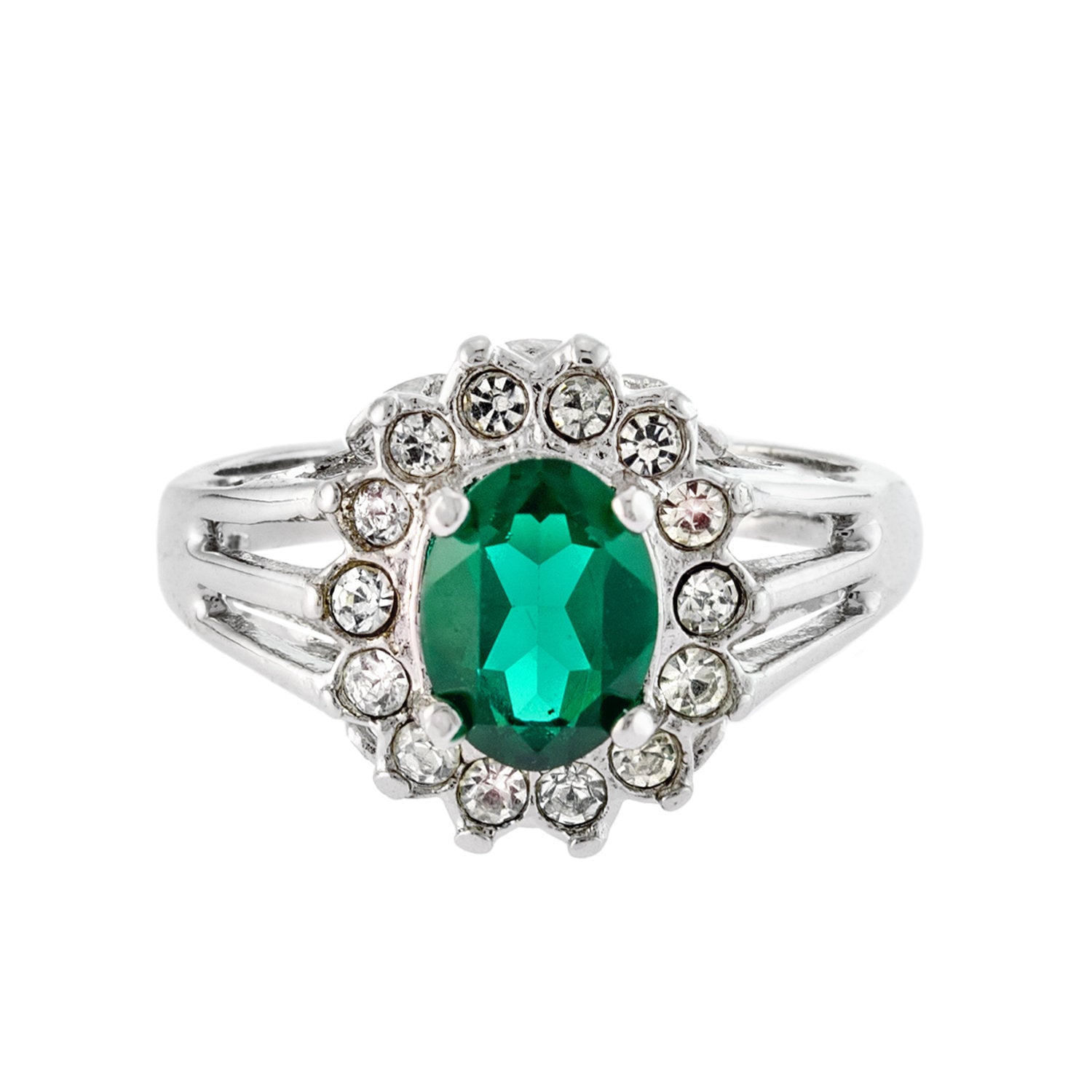 vintage-emerald-clear-Austrian-crystal-white-gold-plated-ring