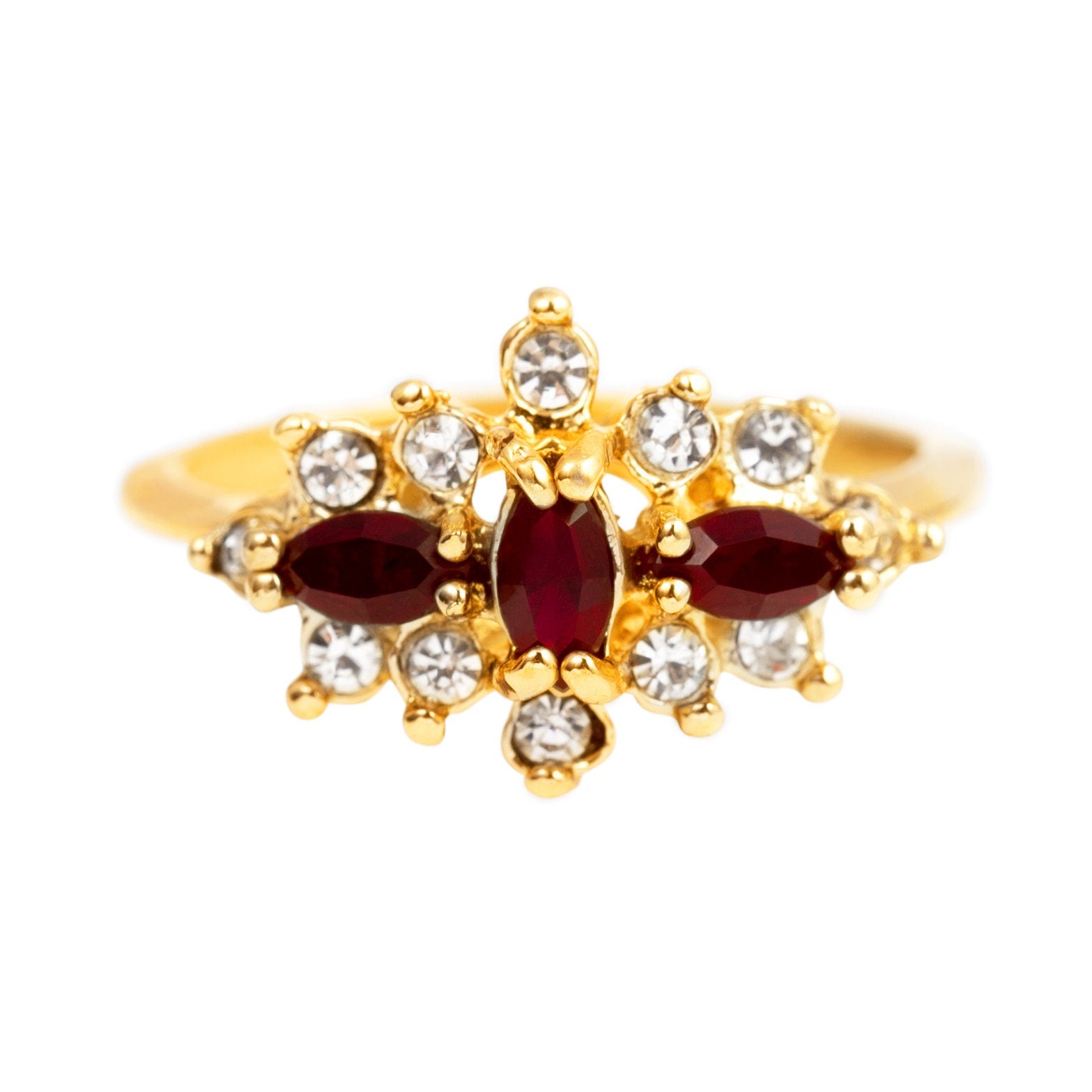 vintage-garnet-clear-Austrian-crystal-gold-plated-ring