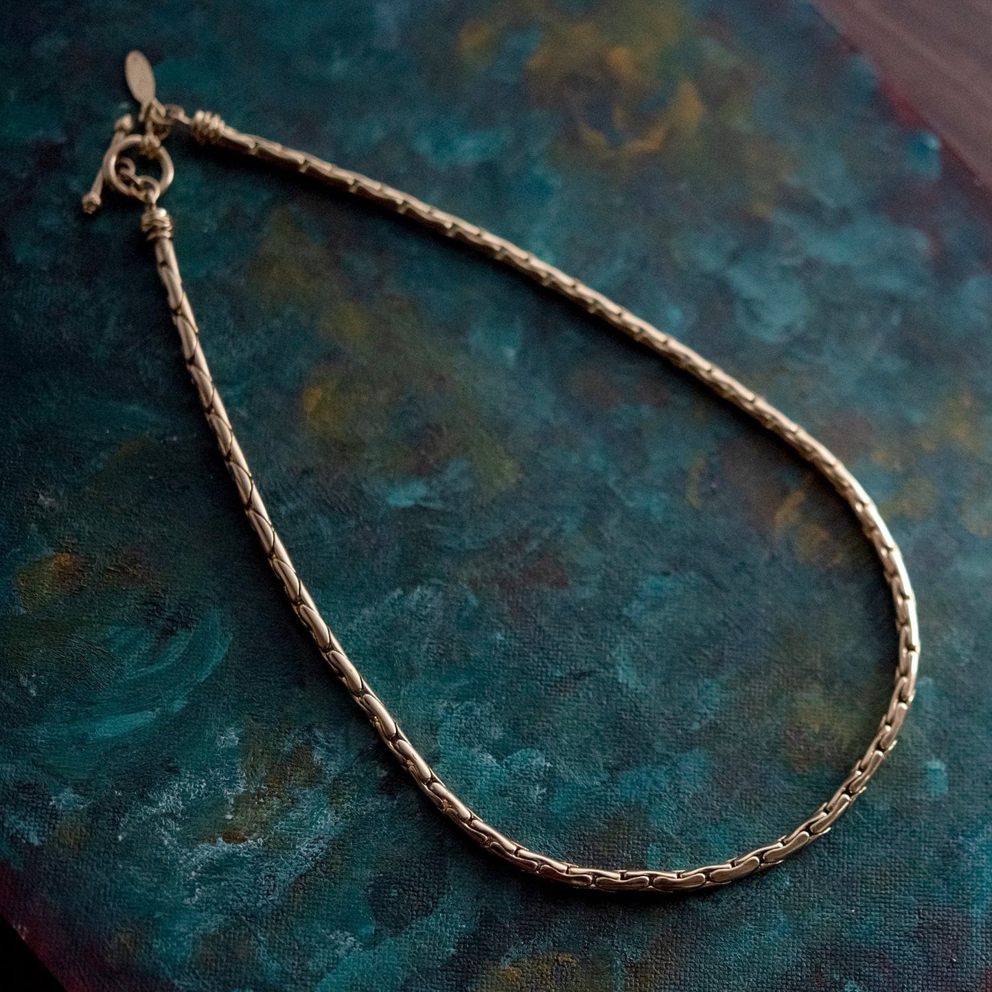 vintage-oscar-de-la-renta-gold-tone-cobra-chain-necklace