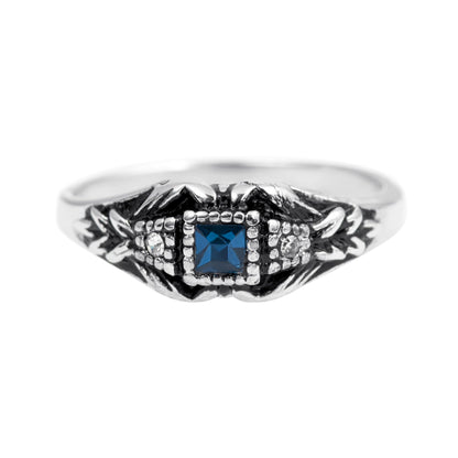 vintage-sapphire-clear-Austrian-crystal-antique-white-gold-plated-ring