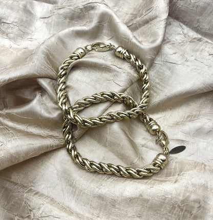 Vintage Oscar de la Renta Bracelet 8 Inches Long Gold or Silver