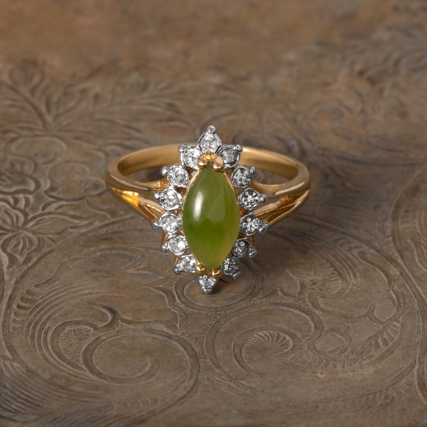 jade-genuine jade rings-green ring