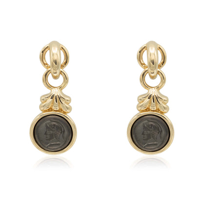 Knight in Shining Armour Vintage Coin Earrings
